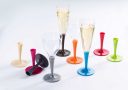 Flûte et Verre à pied couleur